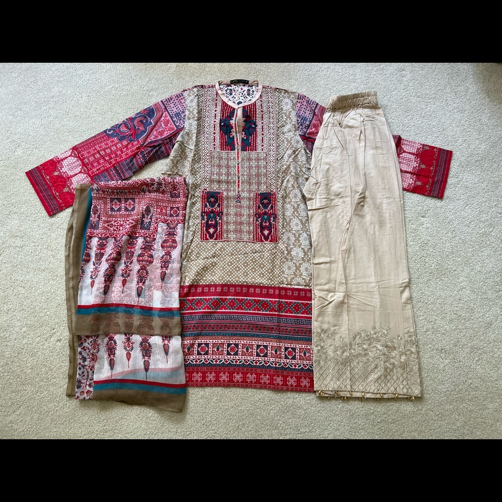 Limelight pret Pakistani shalwar kameez Eid party dress size Med beautiful lawn